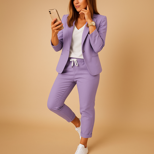 Getailleerde blazer en pantalon