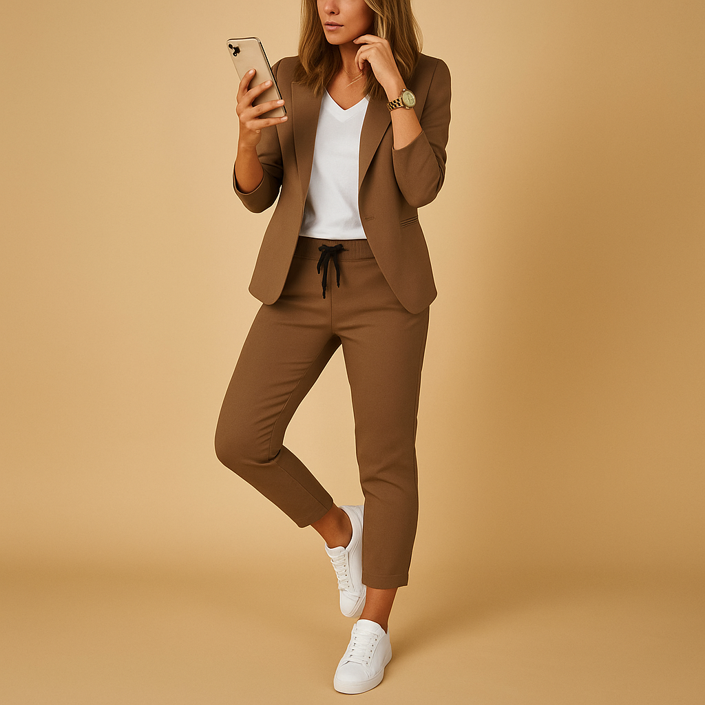 Getailleerde blazer en pantalon