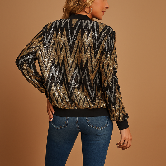 Gouden statement jas voor dames met elegante pasvorm