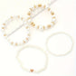 Stijlvolle Set van 4 Armbanden met Kunstparels