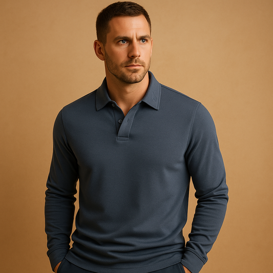 Katoenen poloshirt voor heren met klassieke pasvorm