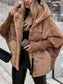 Luna - Moderne Dames Jas met Pluche Faux Fur en Ribgebreide Mouwen