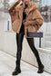 Luna - Moderne Dames Jas met Pluche Faux Fur en Ribgebreide Mouwen
