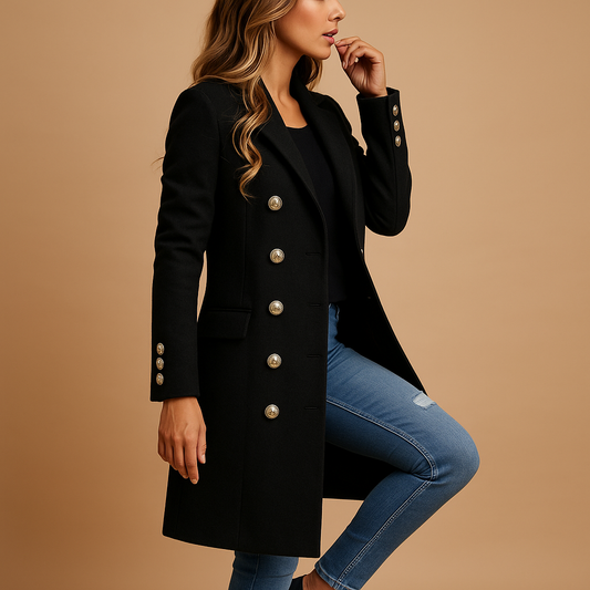 Lange trenchcoat met ceintuur