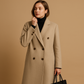 Lange trenchcoat met dubbele rij knopen