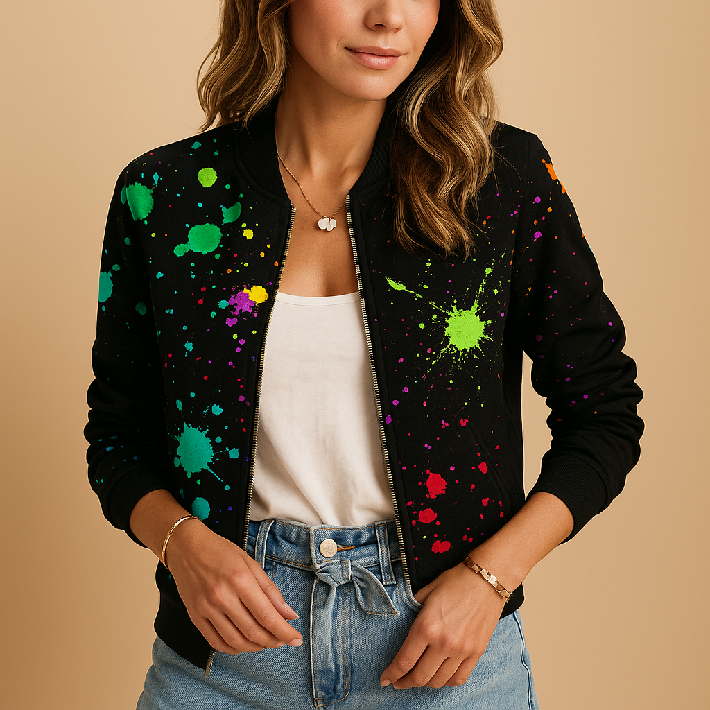 Lichtgewicht zomerjas met print