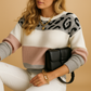 Oversized trui met luipaardprint