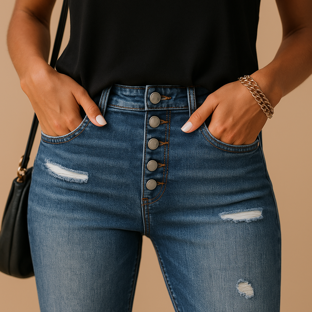 Slim fit ripped jeans