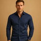 Slim fit overhemd voor heren met stretch