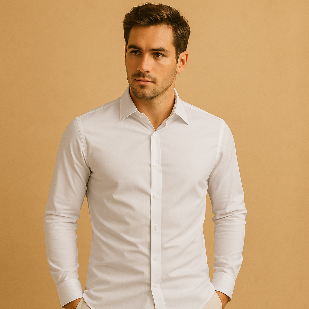 Slim fit overhemd met turndown-kraag voor heren
