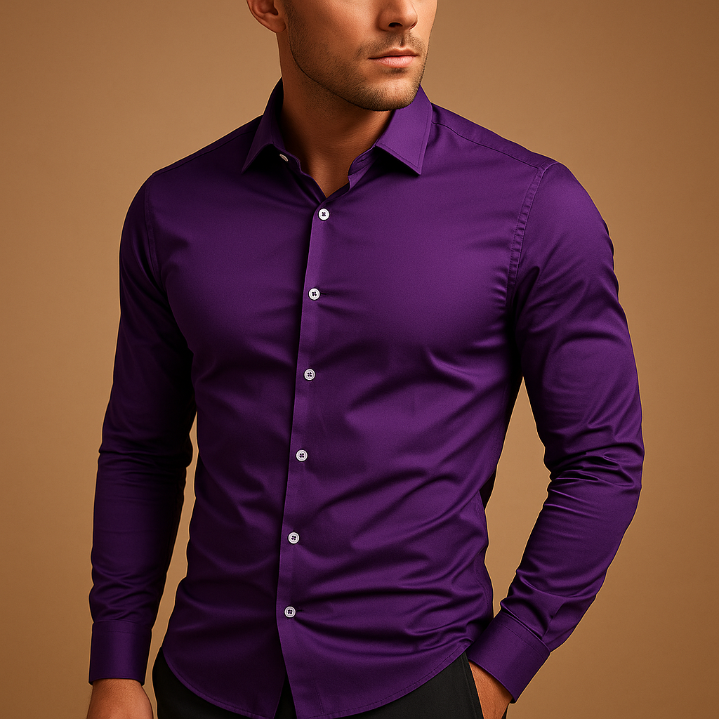 Slim fit overhemd met turndown-kraag voor heren