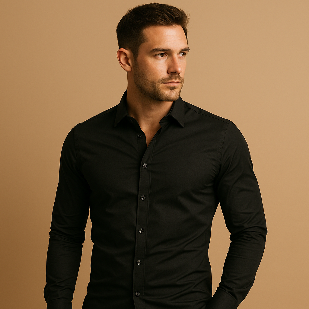 Slim fit overhemd met turndown-kraag voor heren