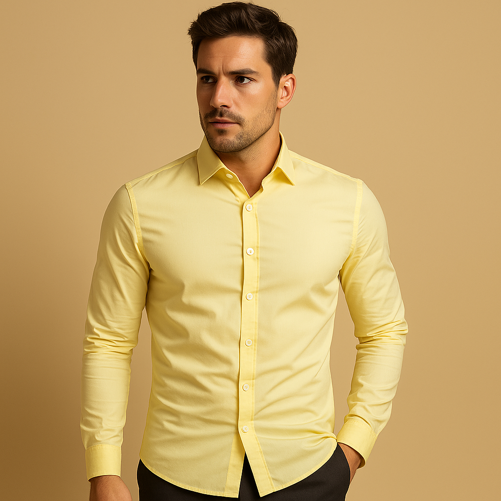 Slim fit overhemd met turndown-kraag voor heren