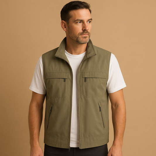Sneldrogend outdoor cardigan met korte mouwen voor heren