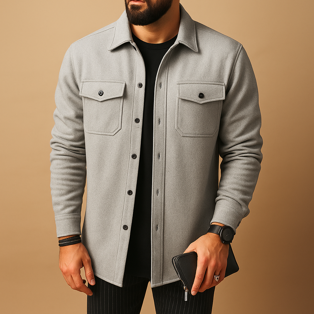 Warme casual flanellen blouse voor heren