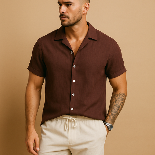 Tweedelige set zomeroutfit voor heren met tijdloos design